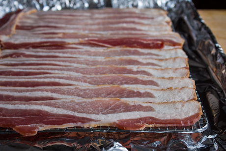 2. Bacon, ready to go in the oven