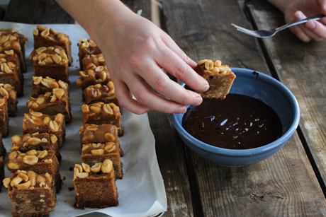 18. Dip bars in chocolate