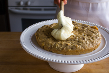 22. Assembling the hummingbird cake