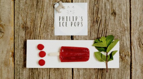 Raspberry Mint Ice Pops