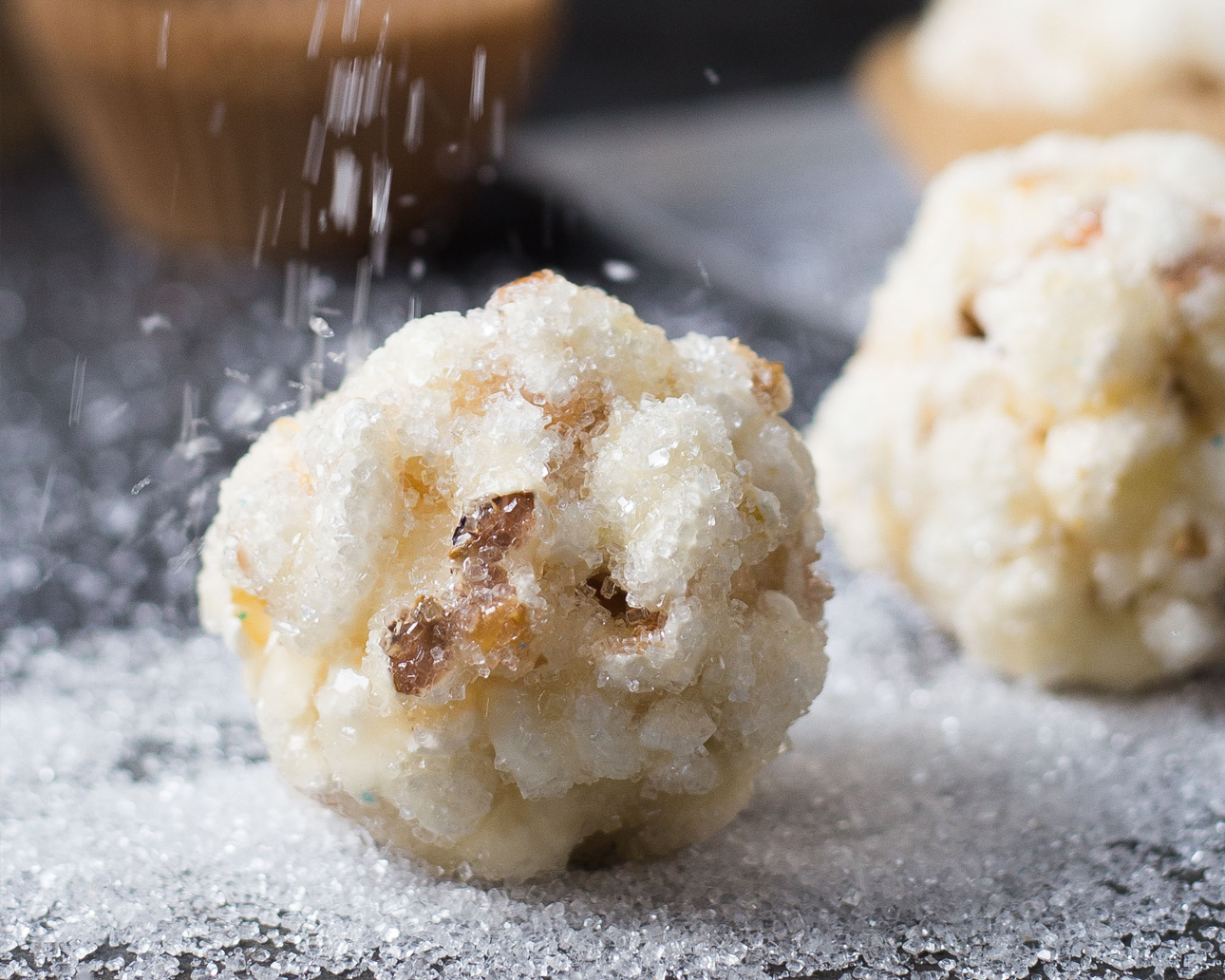 Glittery Popcorn Snowballs