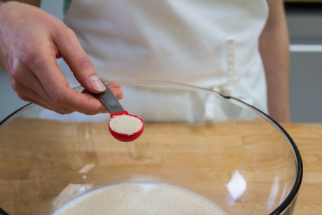 Yeast to warm milk