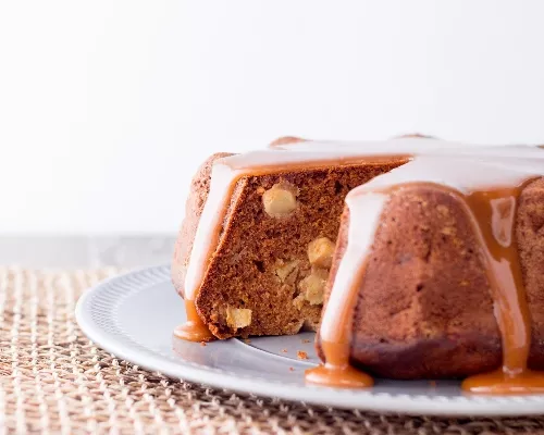 Exquisite Low-FODMAP (no) Honey Bundt Cake with Low-FODMAP Orange Glaze;  Gluten-free, Dairy-free | Rachel Pauls Food