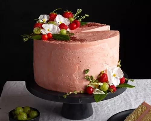 Elegant Floral Celebration Cake – ZestBakeshop