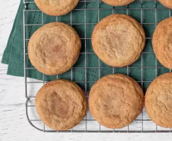 Snickerdoodles on a cooling rack