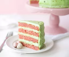 Strawberry Speckled Egg Cake