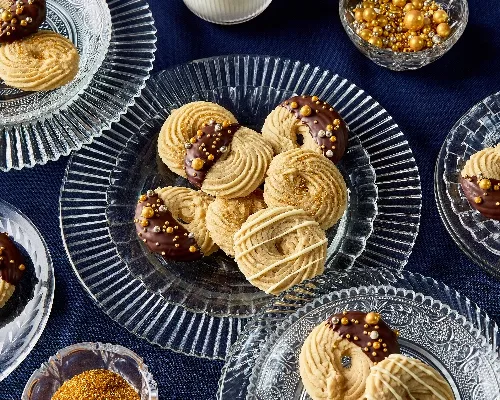 Piped Butter Cookies 3 Ways